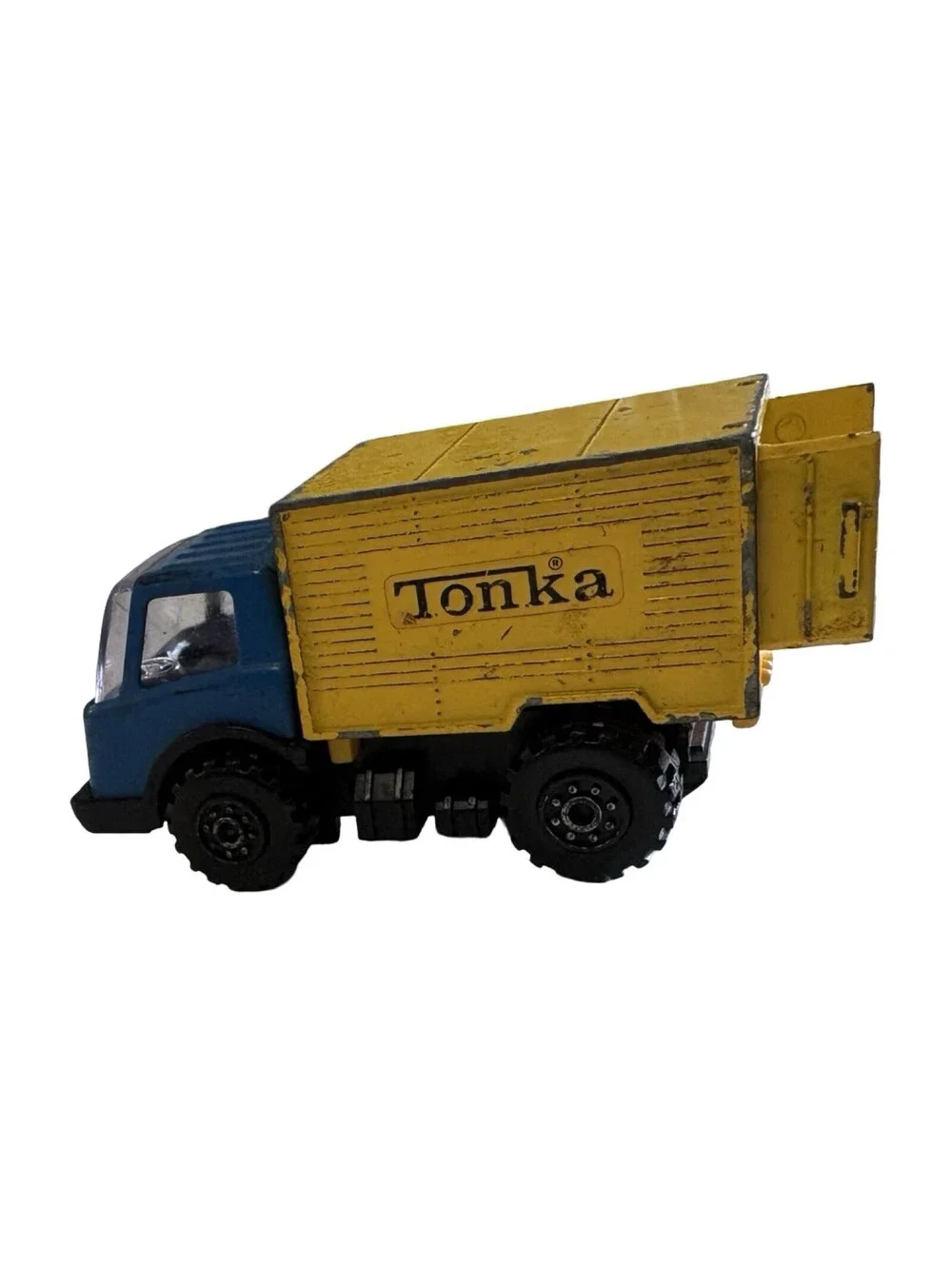 Vintage Tonka Box Truck Yellow And Blue Made In Japan 4 Inches